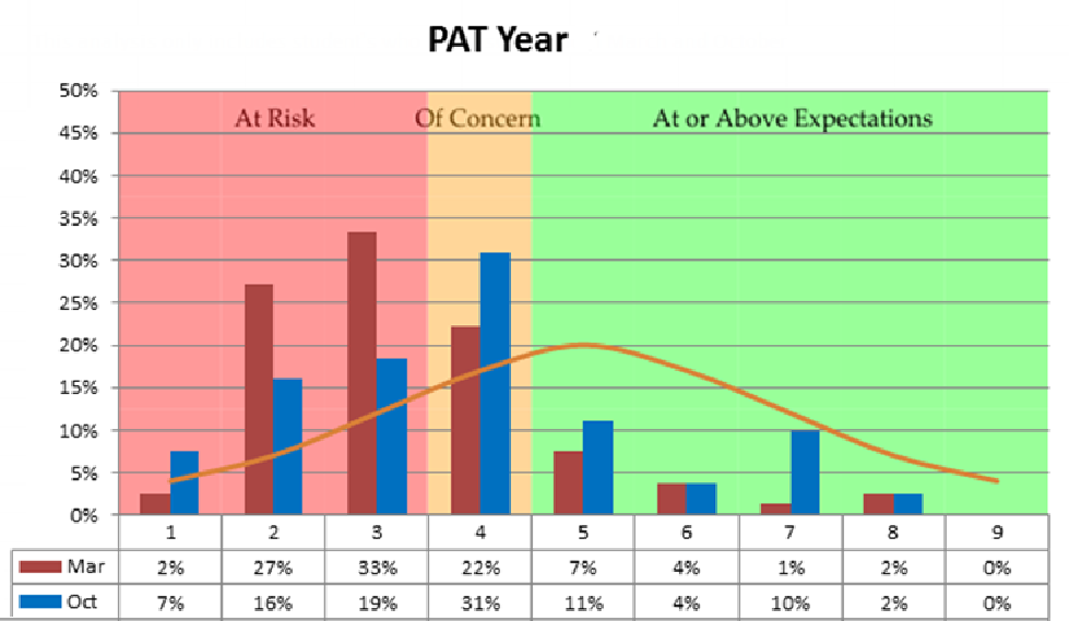 PAT chart with expectations